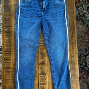 Abercrombie & Fitch Blue Skinny Jeans with Side Stripe